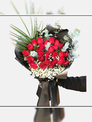 25 Kırmızı Gül Buketi