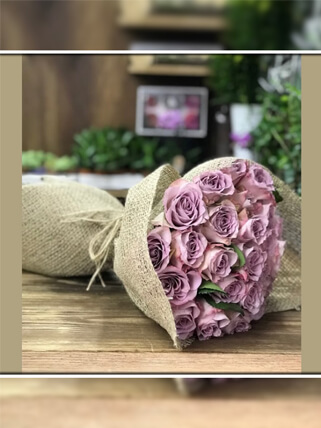 Lila Güller Çiçek Buketi