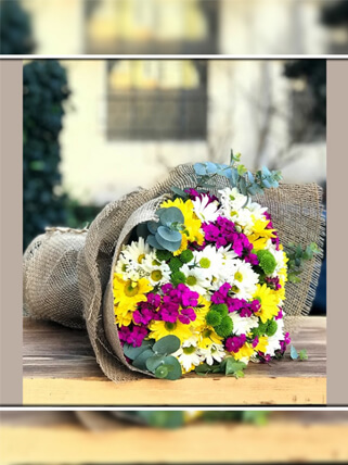 Renkli Kır Çiçekleri Buketi